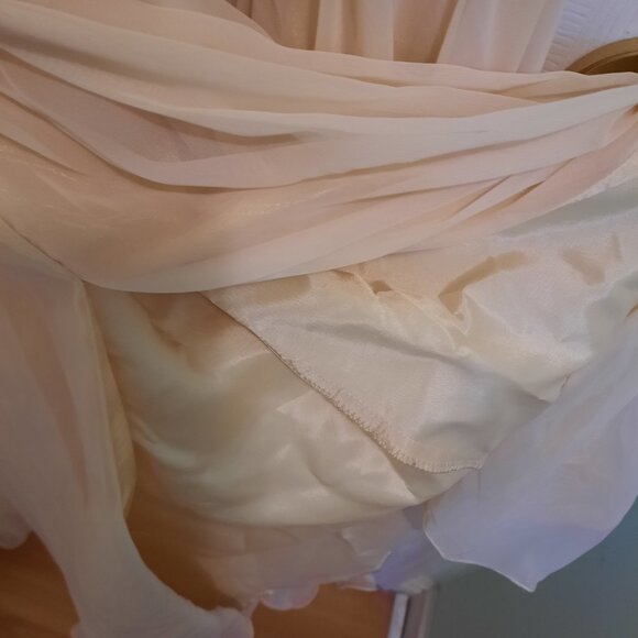 80% Evening  Dress Lace Bodice and Chiffon Skirt - Picture 6 of 7